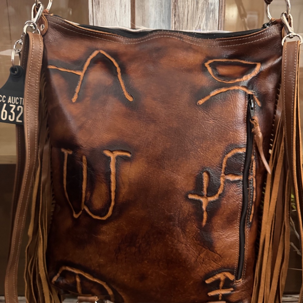 Cowhide Fringe Backpack - Picture 2 of 9